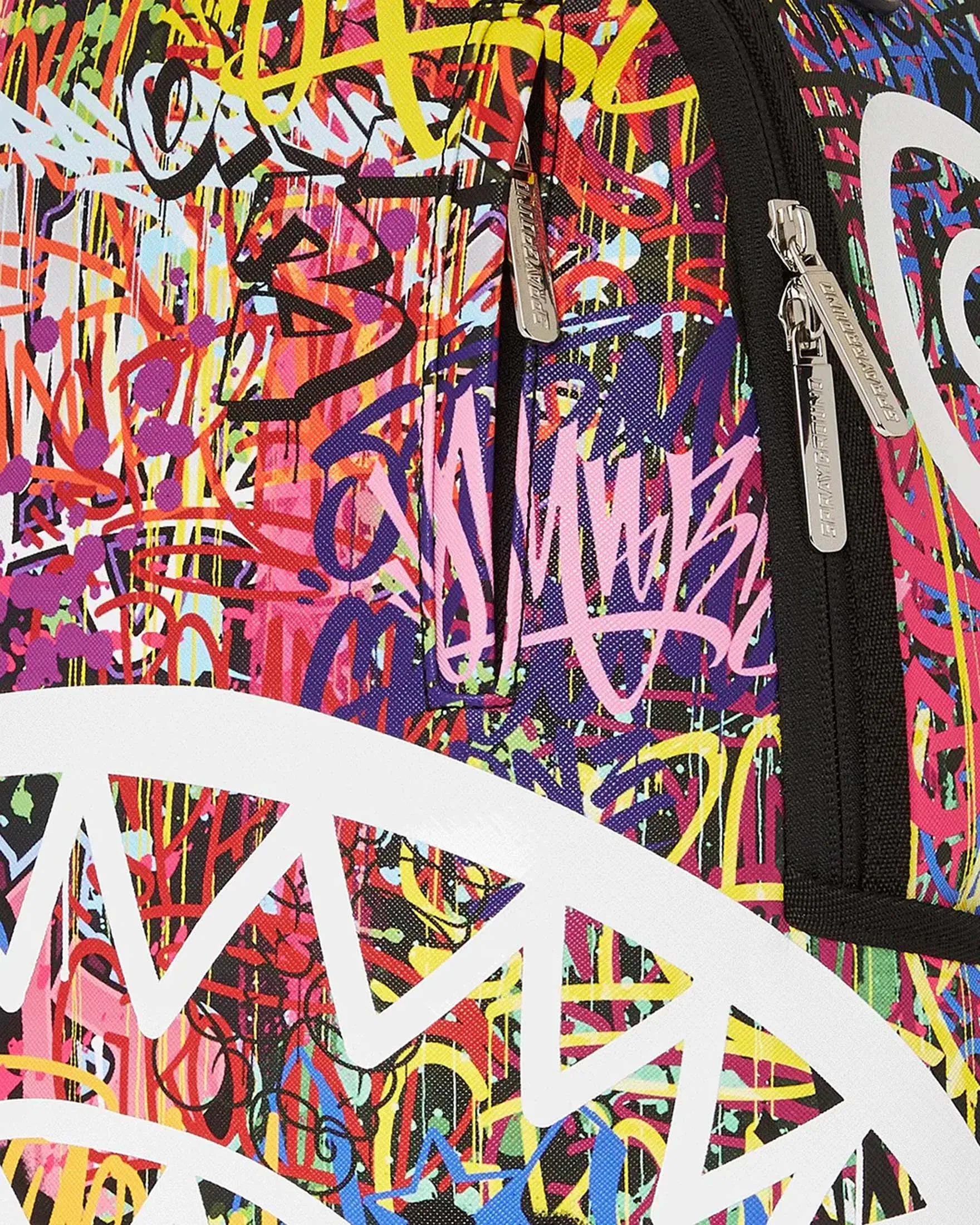 Zaino Lower East Side in similpelle con motivo a graffiti multicolor